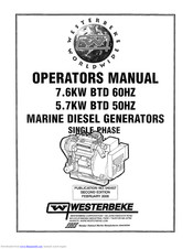 Westerbeke 7.6KW BTD 60Hz Operator's Manual