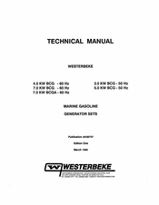 Westerbeke 5.0KW BCG-60Hz Technical Manual
