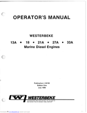 Westerbeke 13a Operator's Manual