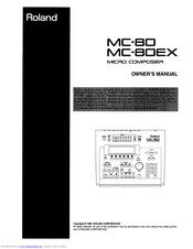 Roland Micro Composer MC-80 Owner's Manual