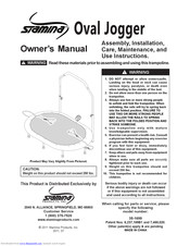 Stamina Oval Jogger 35-1699 Owner's Manual