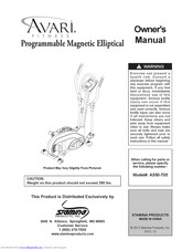 Avari Fitness A550-705 Owner's Manual