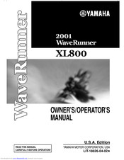 Yamaha WaveRunner XL800 2001 Owner's/Operator's Manual
