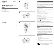 Sony VCL-ES20 Operation Manual