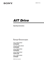 Sony AITE260 - AIT E260/S Tape Drive Operating Instructions Manual