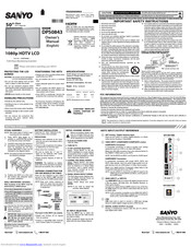 Sanyo DP50843 Owner's Manual