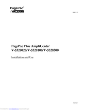 Valcom PagePac Plus AmpliCenter V-5328300 Installation And Use Manual
