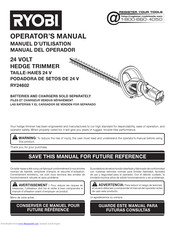 Ryobi RY24602 Operator's Manual