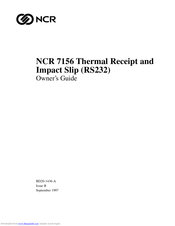 NCR 7156 Owner's Manual