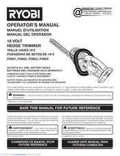 Ryobi P2602 Operator's Manual