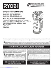 Ryobi Tek4 ALLPLAY RP4510 Operator's Manual