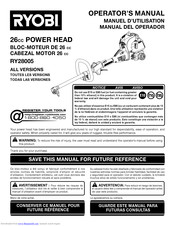 Ryobi RY28005 Operator's Manual