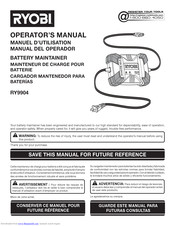 Ryobi RY9904 Operator's Manual
