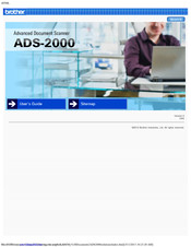 Brother ImageCenter ADS-2000 User Manual