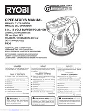 Ryobi P430 Operator's Manual