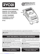 Ryobi P112 Operator's Manual