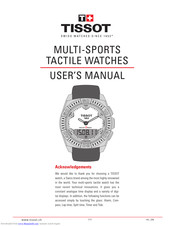 Tissot MULTI-SPORTS TACTILE User Manual
