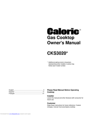 Caloric CKS3020 series Owner's Manual