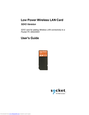 Socket Low Power Wireless LAN Card User Manual