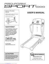 Pro-Form Sport 1000 User Manual
