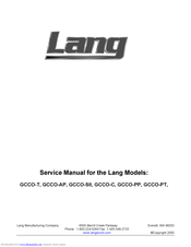 Lang GCCO-T Service Manual