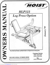 Hoist Fitness HLP123 Owner's Manual
