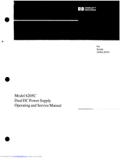 Hp 6205C Operating And Service Manual