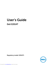 Dell E2014T User Manual