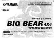 Yamaha BIG BEAR 4X4 YFM400FWNMC Owner's Manual