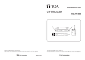 Toa WS-300 Operating Instructions Manual
