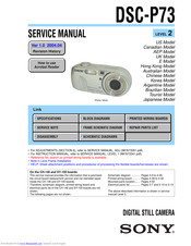 Sony Cyber-Shot DSC-P73 Service Manual