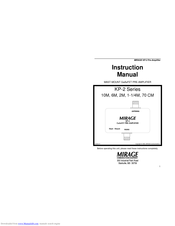 Mirage KP-2 Series Instruction Manual