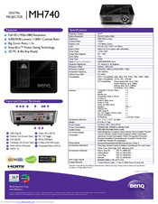 BenQ MH740 Specifications