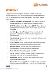 Micromax A114 Manual