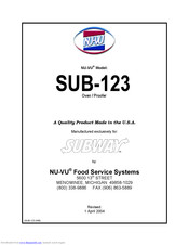 Nu-Vu SUB-123 Owner's Manual