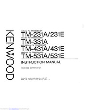 Kenwood TM-231E Instruction Manual