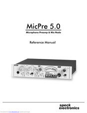 Speck MicPre 5.0 Reference Manual