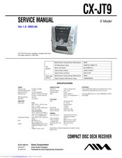 Aiwa CX-JT9 Service Manual