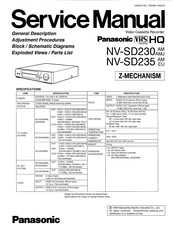 Panasonic NV-SD230 Service Manual