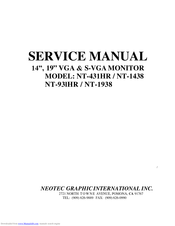 Neotec NT-1438 Service Manual
