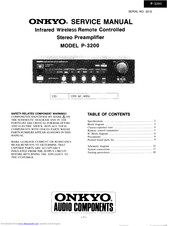 Onkyo P-3200 Service Manual