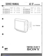 Sony Trinitron KV-S2941K Service Manual