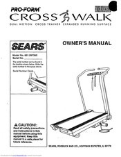 Pro-Form CROSS WALK PLUS Owner's Manual