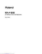 Roland EM-55 Owner's Manual