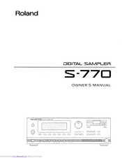 Roland S-770 Owner's Manual