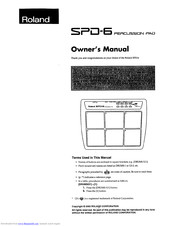 Roland SPD-6 Owner's Manual
