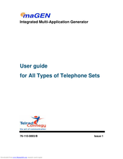 Telrad Integrated Multi-Application Generator User Manual
