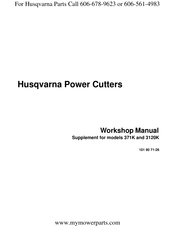 Husqvarna 3120K Workshop Manual Supplement