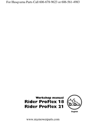 Husqvarna Rider ProFlex 18 Workshop Manual