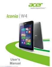 Acer Iconia W4 User Manual